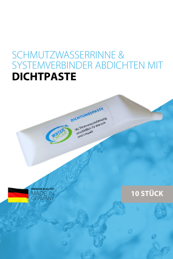 Dichtpaste - zum Abdichten der Schmutzwasserrinne