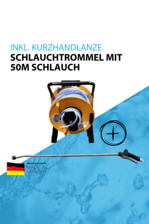 Schlauchtrommel mit Schlauch und Kurzhandlanze