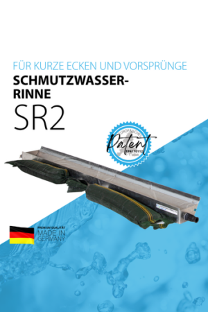 Schmutzwasserrinne SR2 zum Schmutzwasser auffangen an der Fassade