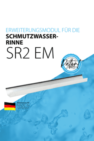 Schmutzwasserrinne SR2 EM zum Schmutzwasser auffangen an der Fassade