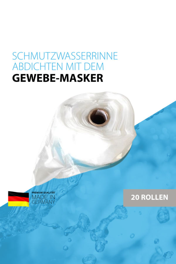 Gewebe Masker - zum Abdichten der Schmutzwasser Rinne